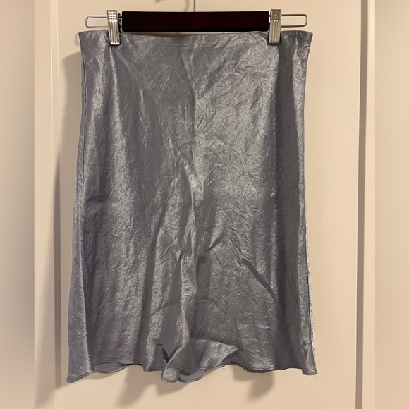 Babaton Mini Slip Skirt In Light Blue Pink Size 10 - Picture 1 of 5